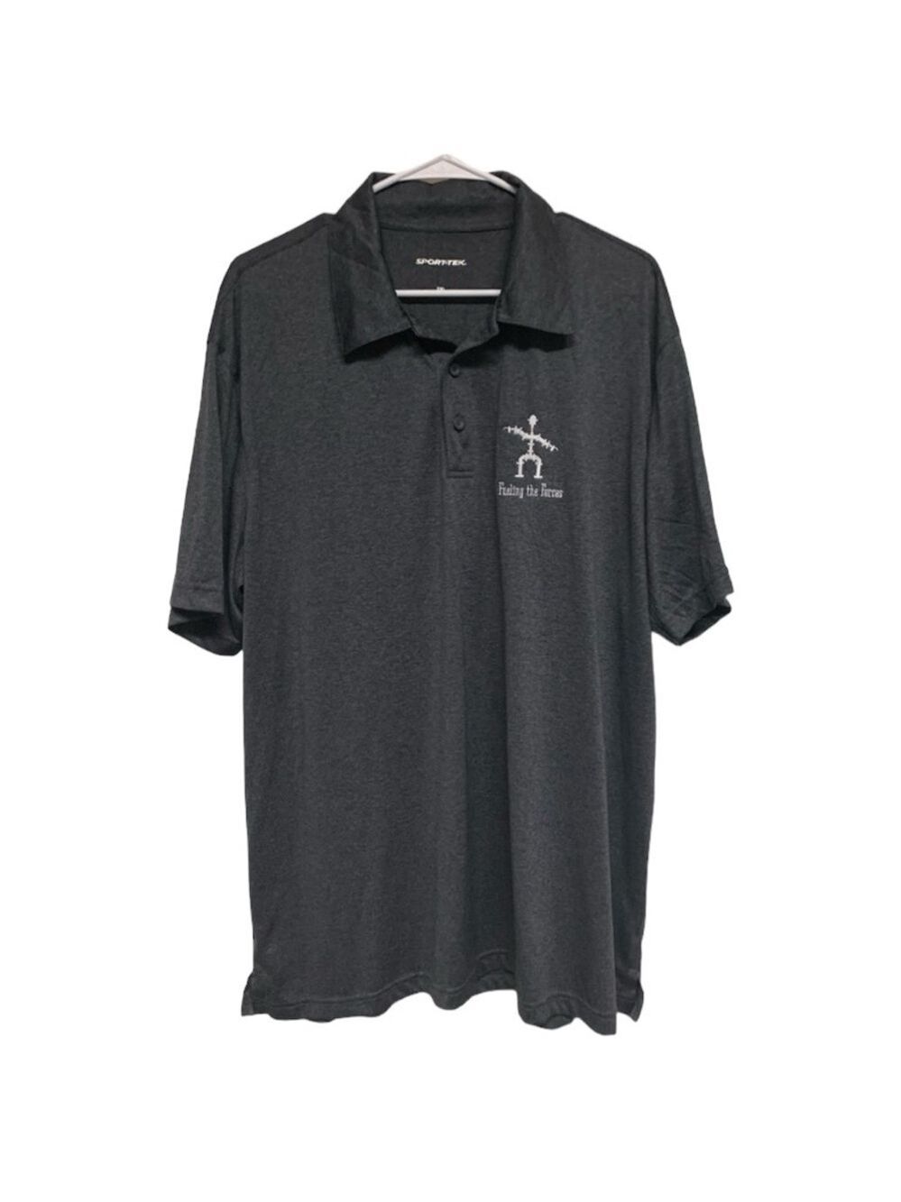 Sport-Tek heather grey polo sporty breathable lightweight mens size XXL 2XL EUC